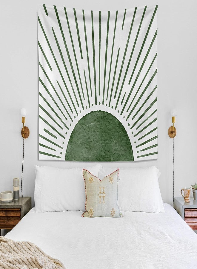 Knibeo Sage Green Tapestry - Boho Wall Decor for Bedroom & Living Room, 50x60 Inch Neutral Sun Tapestry - Image 2